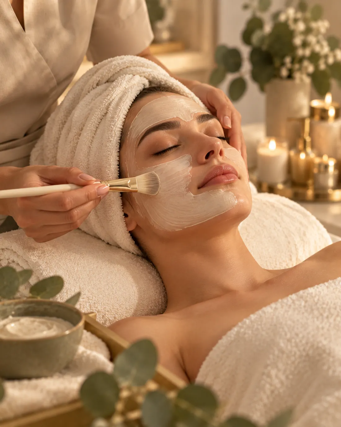 A calm facial treatment